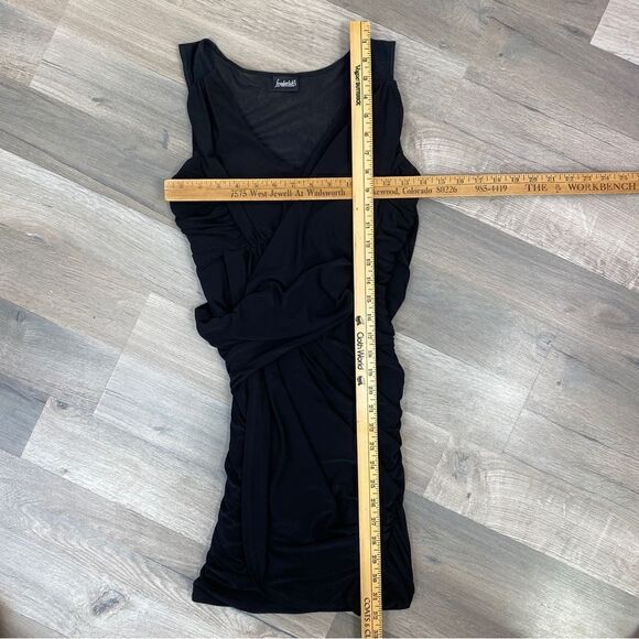 Vintage Fredricks Of Hollywood Ruched Bodycon Mini Dress Black Small - Picture 10 of 10